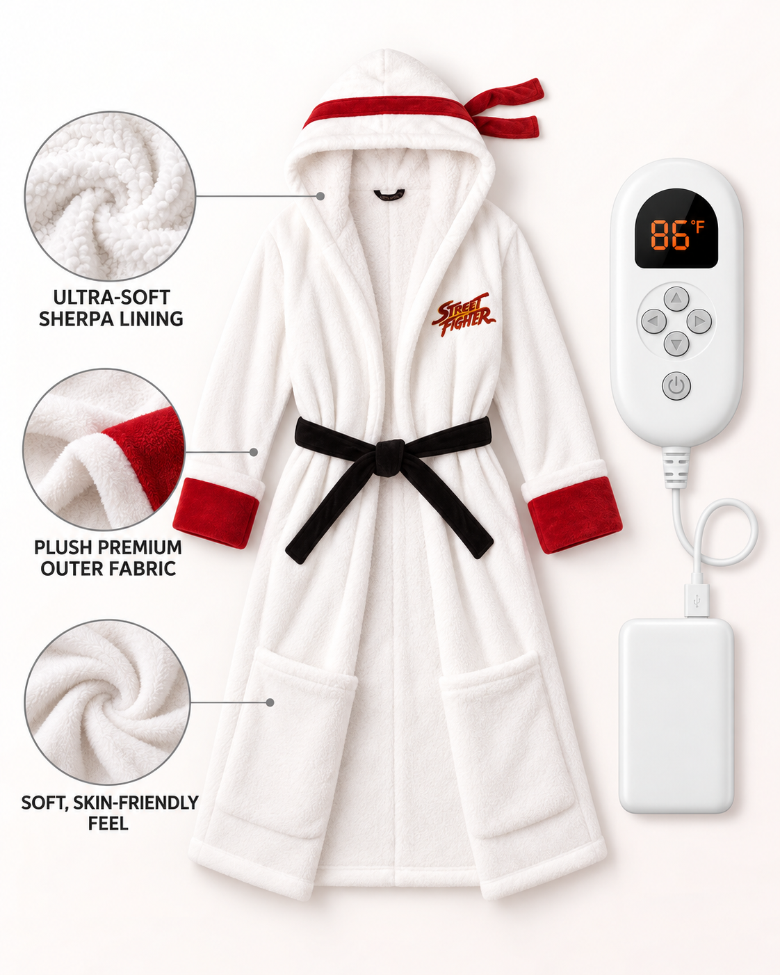 CozyFighter™ Street Fighter - Heated Robe